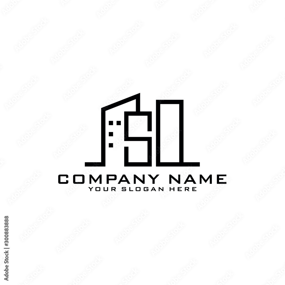 SO With Building For Construction Company Logo