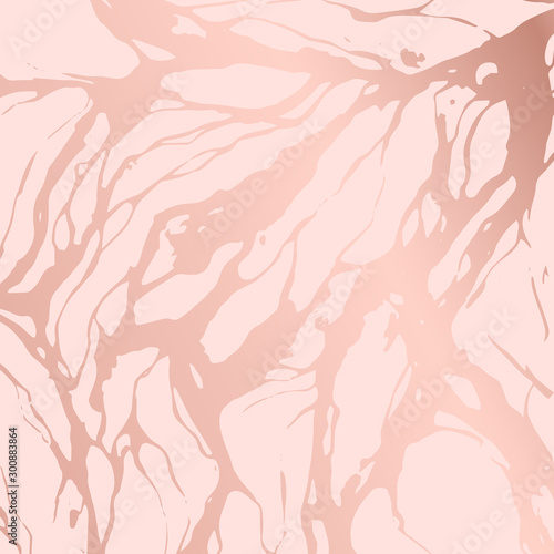 Pink gold marble abstract pattern, stone background, vector illustration. © Lepusinensis