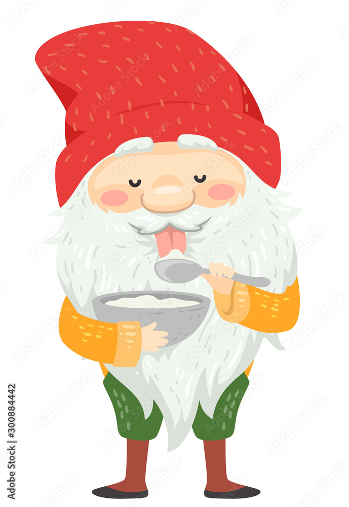 Iceland Yule Lad Skyr Yogurt Gobbler Illustration Iceland Yule Lad Skyr Yogurt Gobbler Illustration
