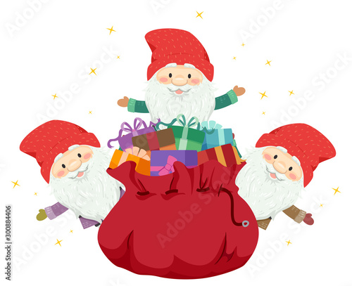 Iceland Yule Lads Gifts Bag Illustration