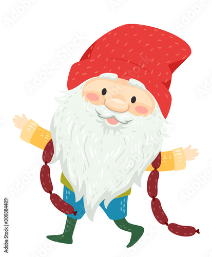 Iceland Yule Lad Sausage Swiper Illustration