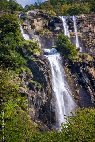 AcquaFraggia waterfalls in Borgonuovo - Valchiavenna, Italy © Alexey Oblov