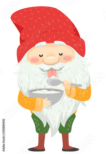 Iceland Yule Lad Skyr Yogurt Gobbler Illustration