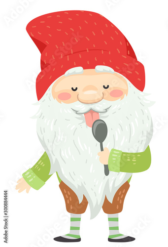 Iceland Yule Lad Spoon Licker Illustration