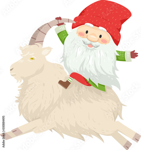 Iceland Yule Lad Sheep Cote Clod Illustration photo