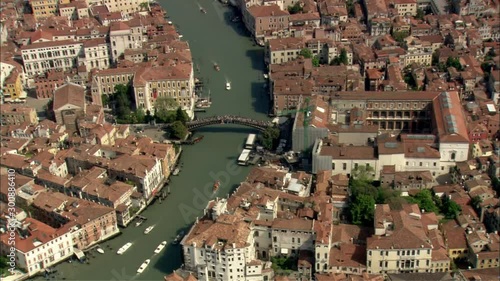 Vista aerea del Ponte dell'Accademia a Venezia