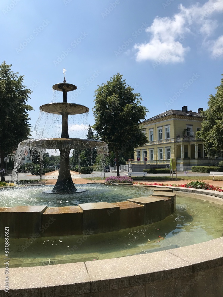 Bad Pyrmont (Germany). September 2018. Spa medical building. Resort park for vacationers. Bad Pyrmont (Germany). September 2018. Spa medical building. Resort park for vacationers.