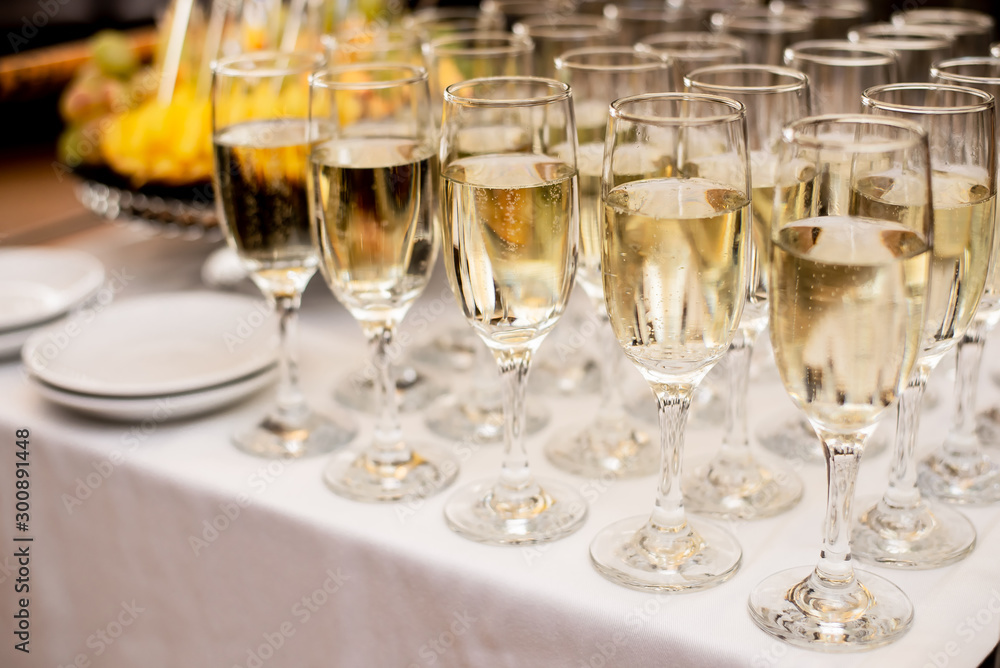 glasses on table glasses on table
