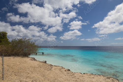 sea beach coast tropical Bonaire island Caribbean sea