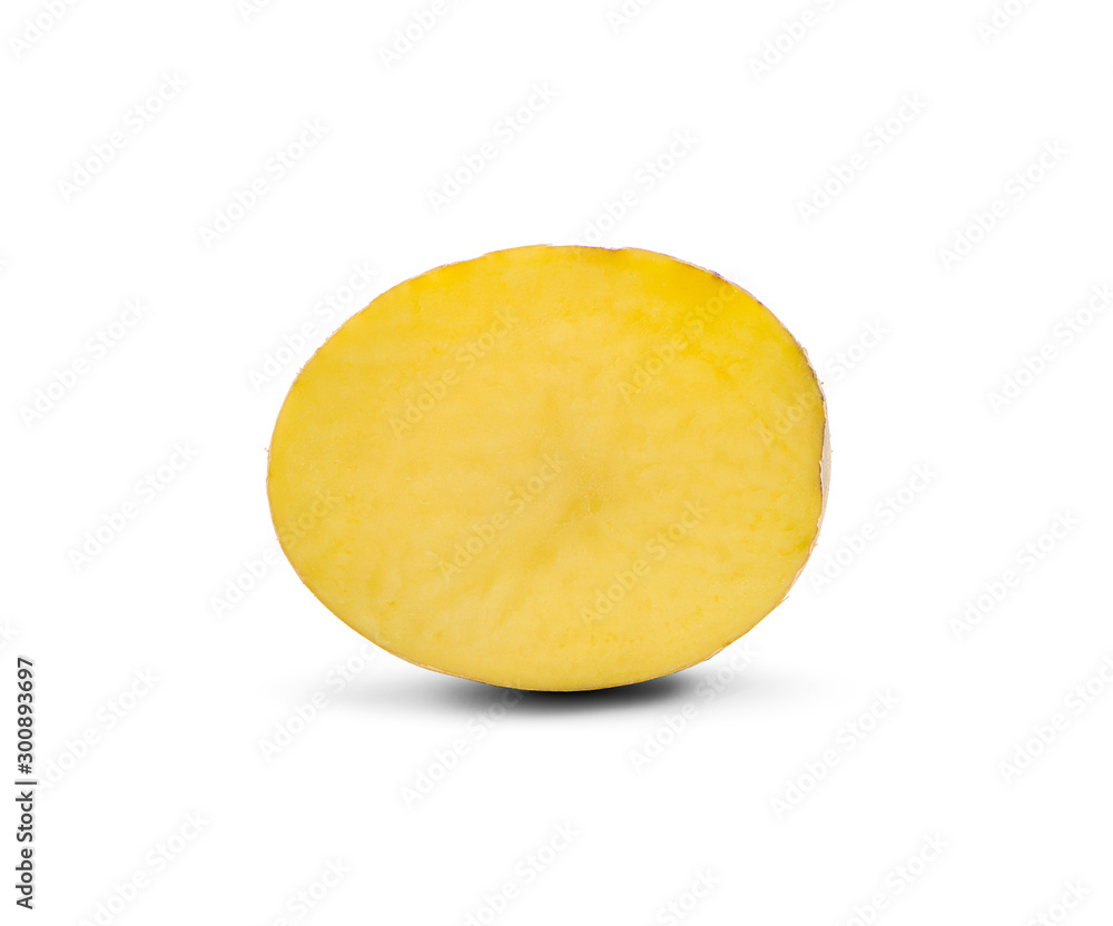 potatoes isolated on white background