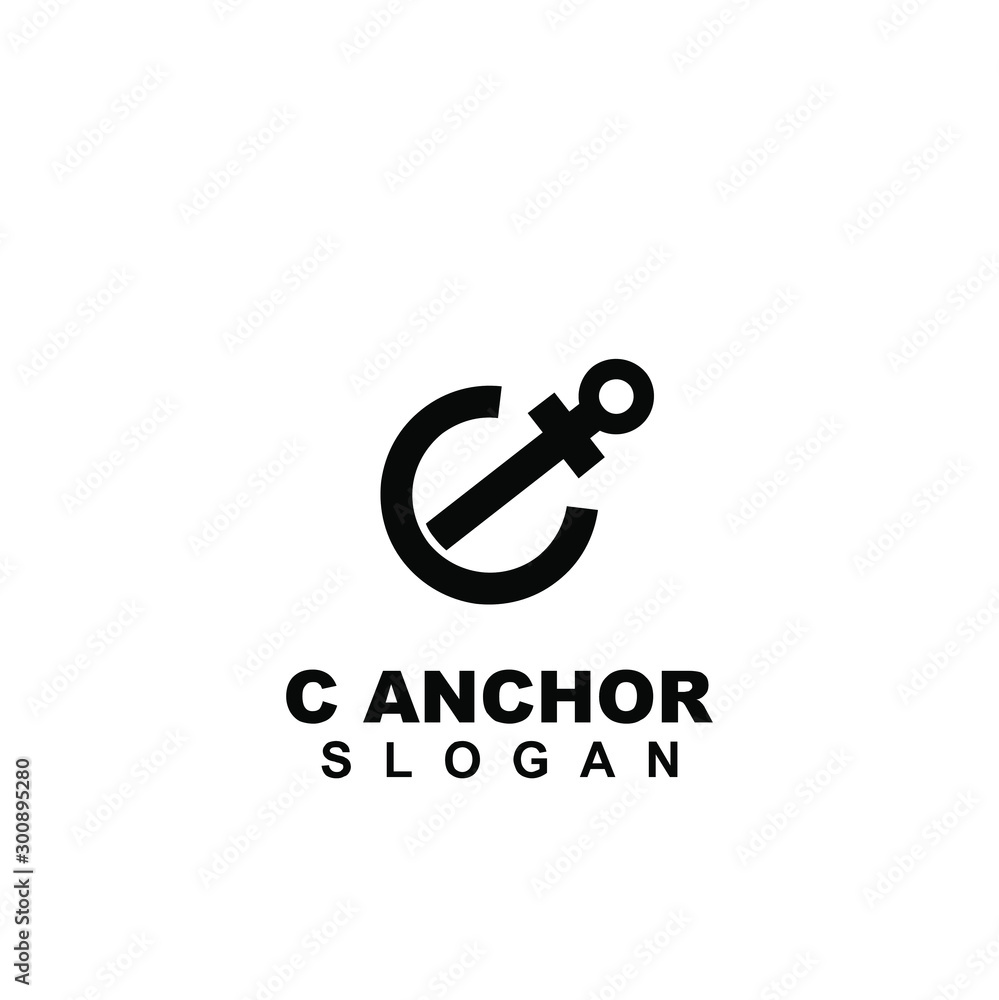 anchor with letter c modern logo icon design vector illustration anchor with letter c modern logo icon design vector illustration