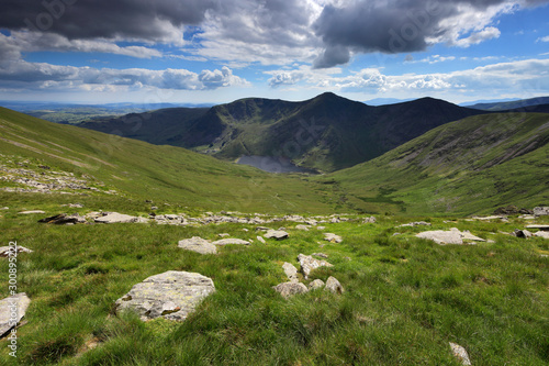 View over the Kentmere Reservoir, Lake District National Park, Cumbria, England, UK photo