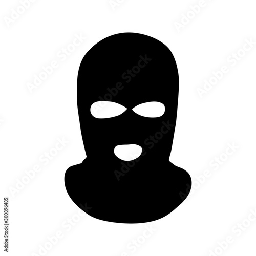 Vector masks of criminals, bandits and mafia
