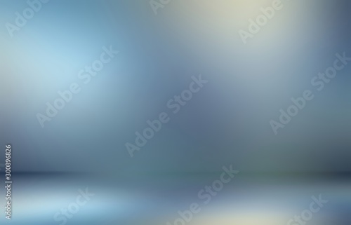 Mystery studio abstract 3d background. Flare and shade pattern. Gloss wall. Muted blue grey pattern.