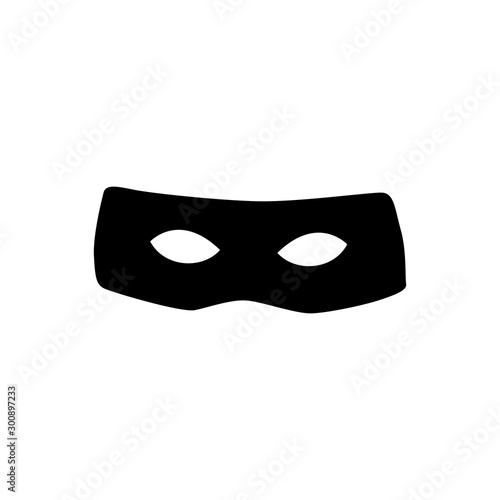Vector masks of criminals, bandits and mafia