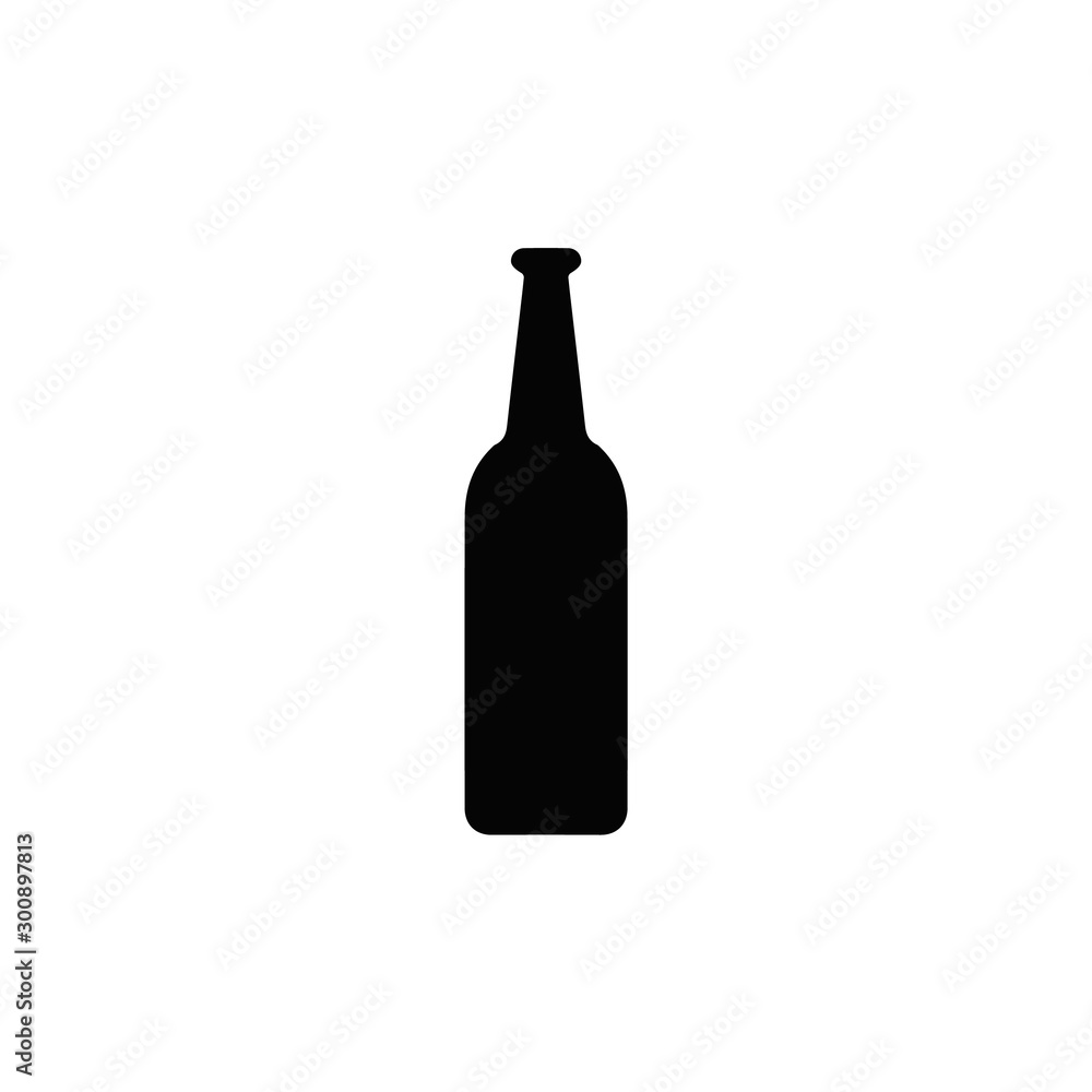 beer bottle icon. raster illustration