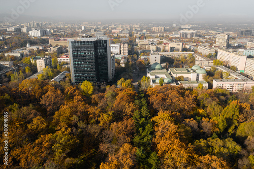 aerial view of the city