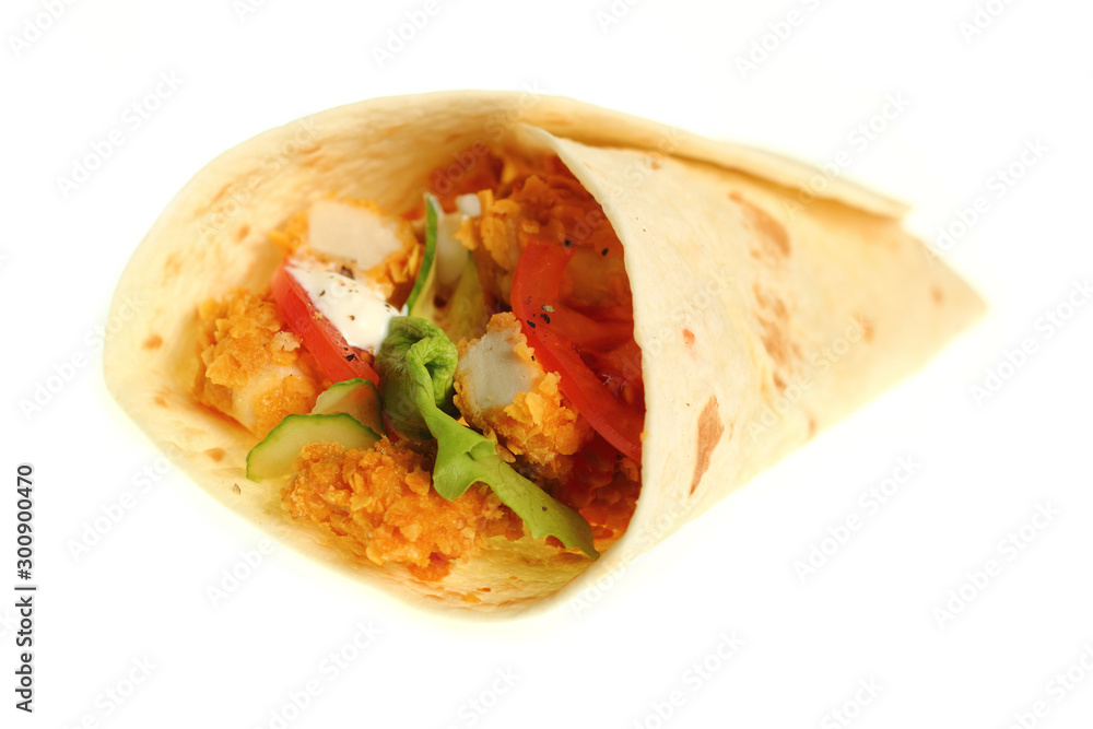 Tortilla with Chicken Nuggets Tortilla with Chicken Nuggets