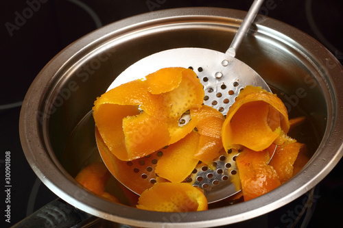 Remove orange peels from pan with syrup with slotted spoon. Candied Orange Zest Cooking. Series.