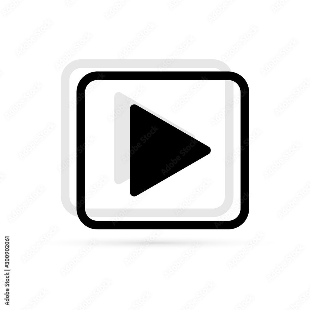 play button icon, sign, pictogram, vector illustration play button icon, sign, pictogram, vector illustration