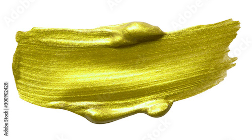 Vector yellow green metallic texture isolated on white - paint banner for Your design