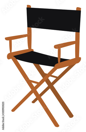 Directors chair, illustration, vector on white background.