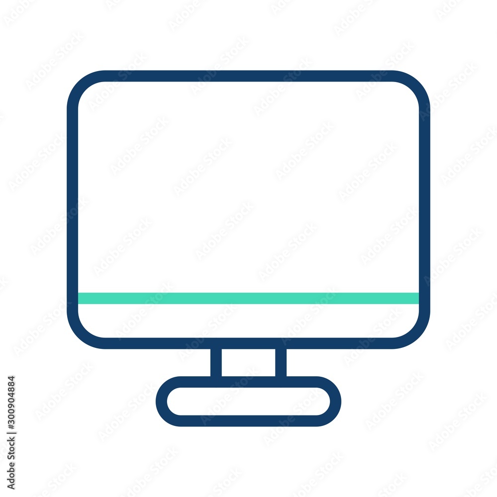 LCD Vector Icon White Background LCD Vector Icon White Background
