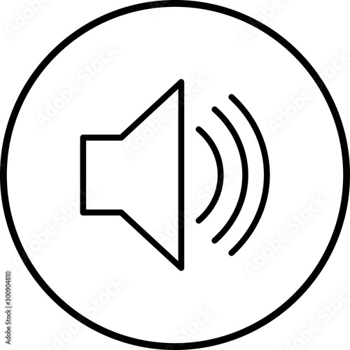 Speaker Vector Icon White Background