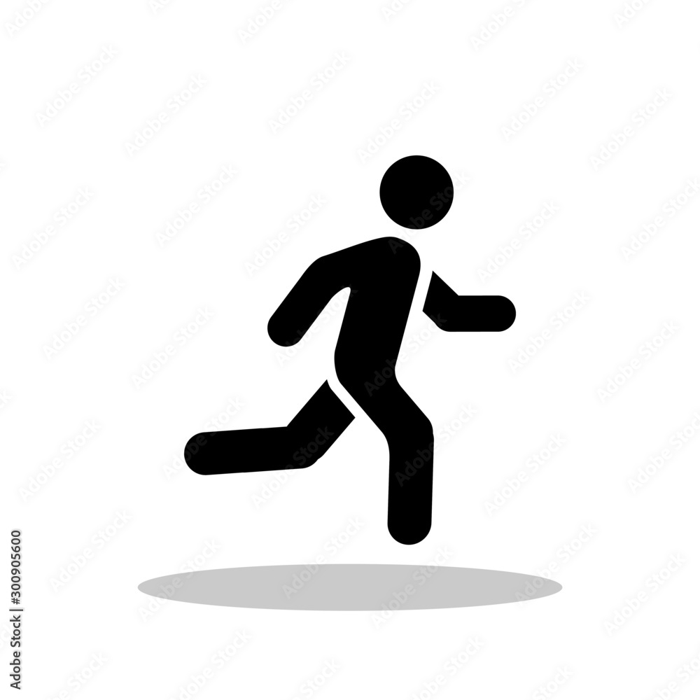 Man running icon in flat style. Running symbol for your web site design, logo, app, UI Vector EPS 10.