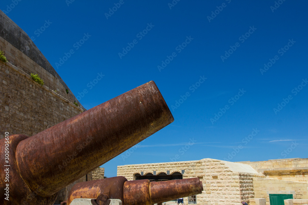 World war 2 weapons in a fort in Malta World war 2 weapons in a fort in Malta