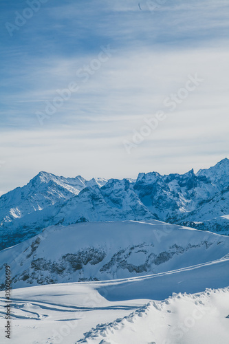 beautiful mountains and sky in winter © EwaStudio