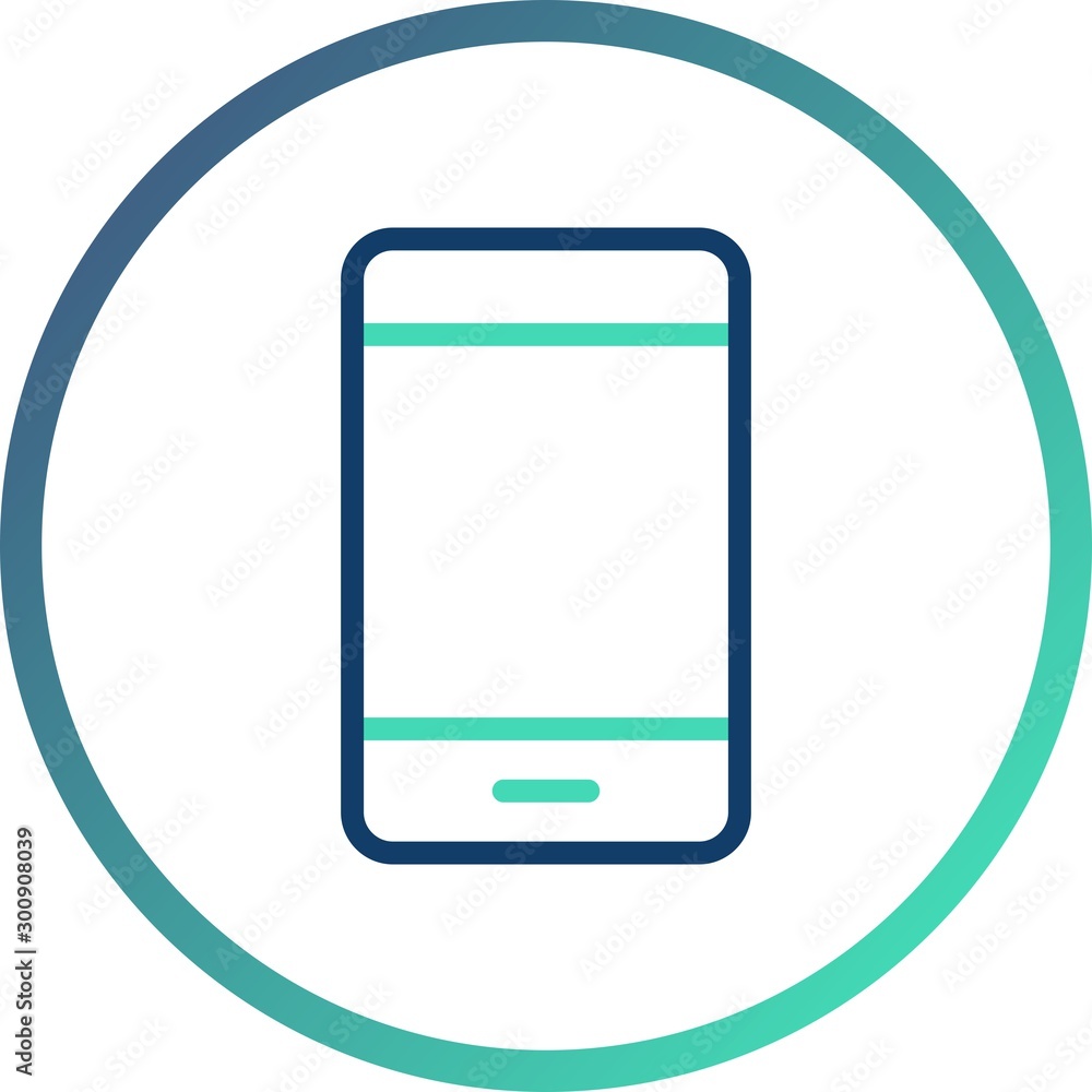 Mobile Vector Icon White Background Mobile Vector Icon White Background