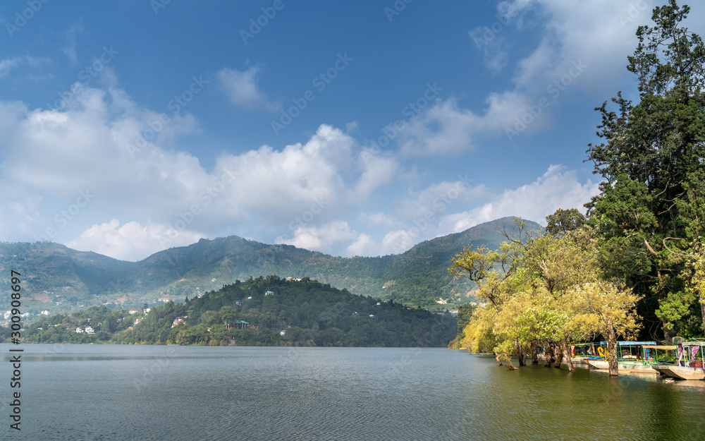 Bhimtal Lake near Nainital in Uttarakhand India
