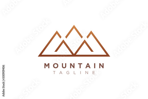 Illustration Vector Graphic of Triangle Mountain . Perfect for Logo Advanture, Travel, Climbing, Exploration, Camping, etc.