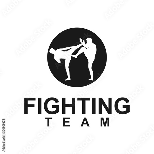 kick boxing Sport Silhouettes Activity, art vector design