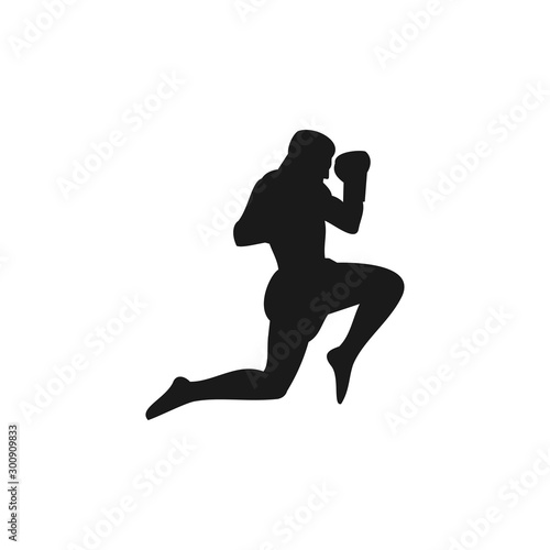 kick boxing Sport Silhouettes Activity, art vector design