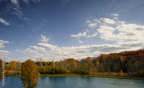 Lake and Trees in the fall