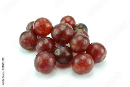 fresh grapes on a white background