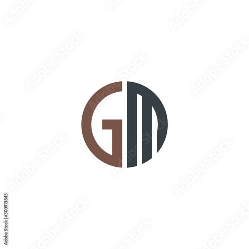 Initial Letter GM Creative Design Logo