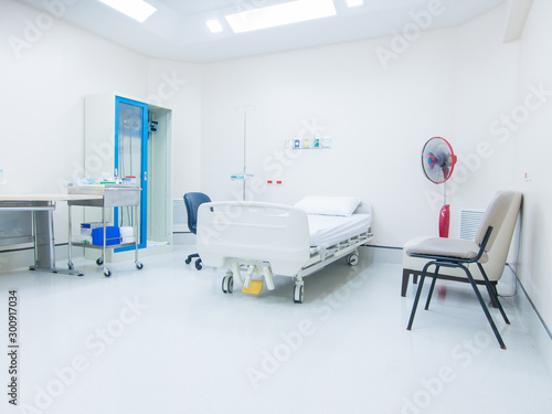 Fototapeta Naklejka Na Ścianę i Meble -  hospital bed specially designed for hospitalized patients or others in need of some form of intensive care.