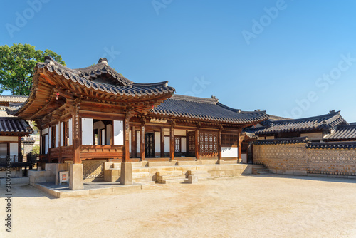 Scenic view of courtyard of the Nakseonjae Complex  Seoul