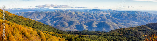 Panorama picture from Spanish mountain Montseny photo
