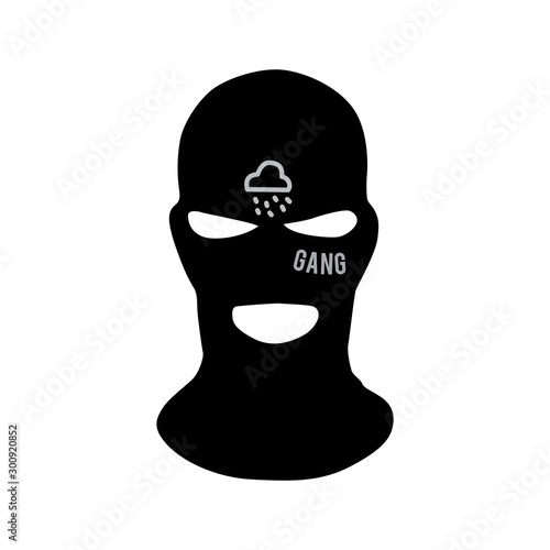 Vector masks of criminals, bandits and mafia