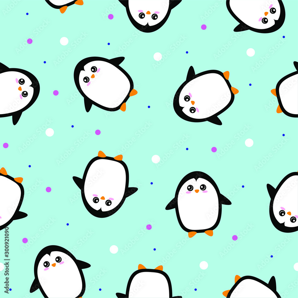 seamless pattern with penguins seamless pattern with penguins