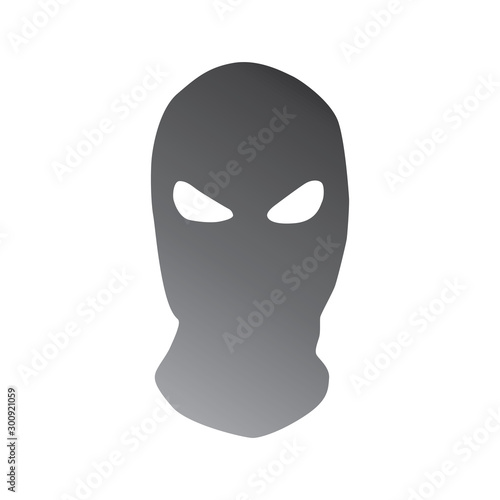 Vector masks of criminals, bandits and mafia