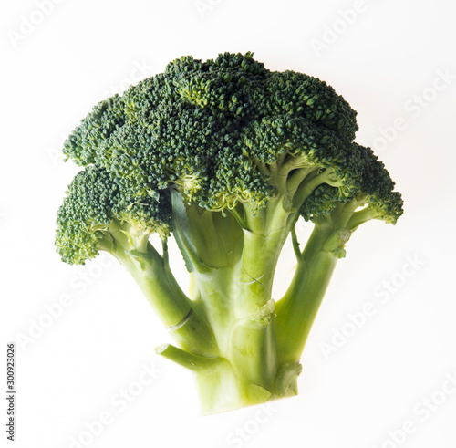 fresh broccoli isolated on white background