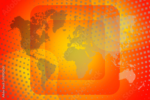 Wallpaper Mural abstract, orange, illustration, design, yellow, wallpaper, light, pattern, red, graphic, backgrounds, digital, backdrop, wave, color, lines, art, texture, colorful, artistic, technology, line, bright Torontodigital.ca