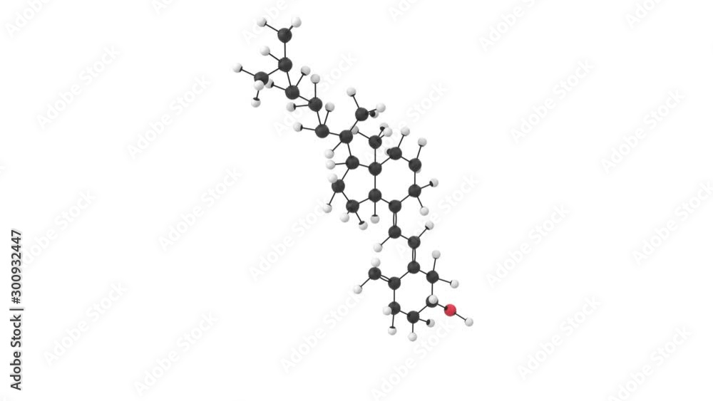 3D animation of a vitamin D molecule with alpha layer 3D animation of a vitamin D molecule with alpha layer