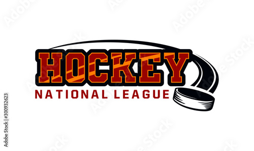 Hockey national league logo template