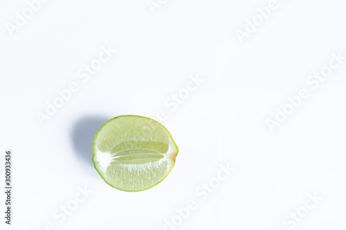 Lime in isoltead white background